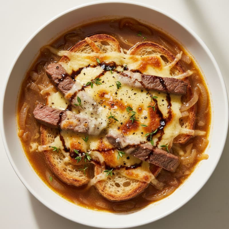 Caramelized Onion and Gruyere Soup