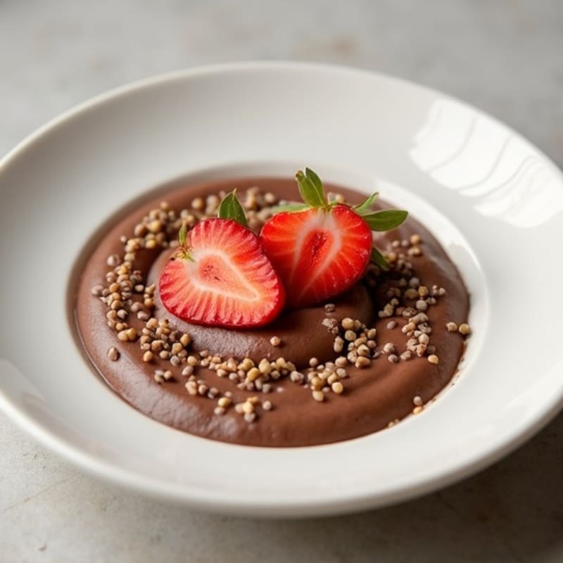 Creamy Chocolate Protein Pudding with Peanut Butter and Chia