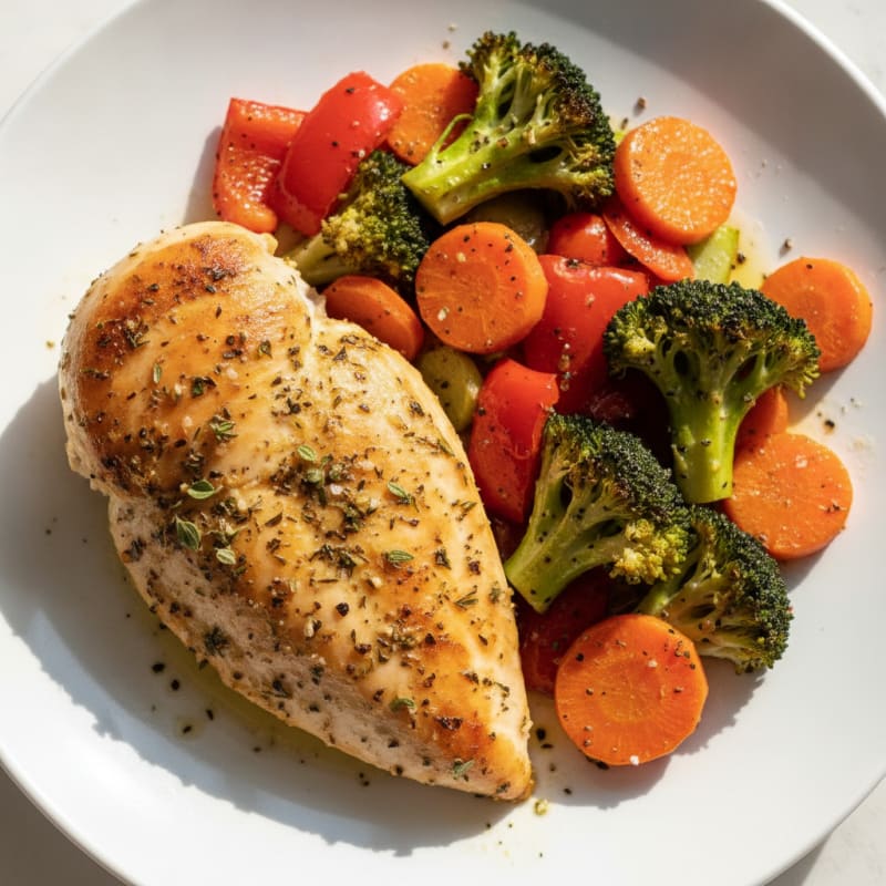 Herb-Roasted Chicken with Roasted Vegetables