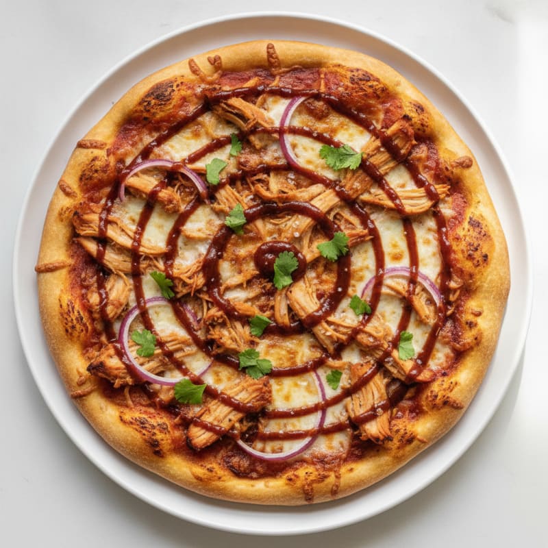 High-Protein BBQ Chicken Pizza with Red Onion