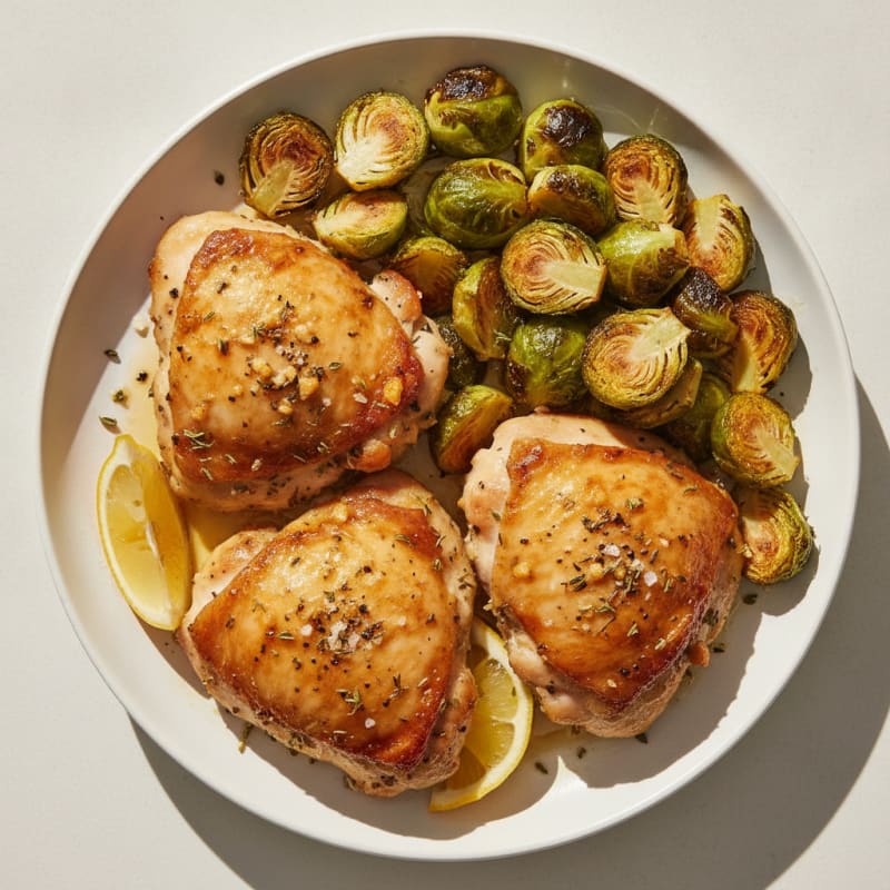Garlic Herb Roasted Chicken Thighs