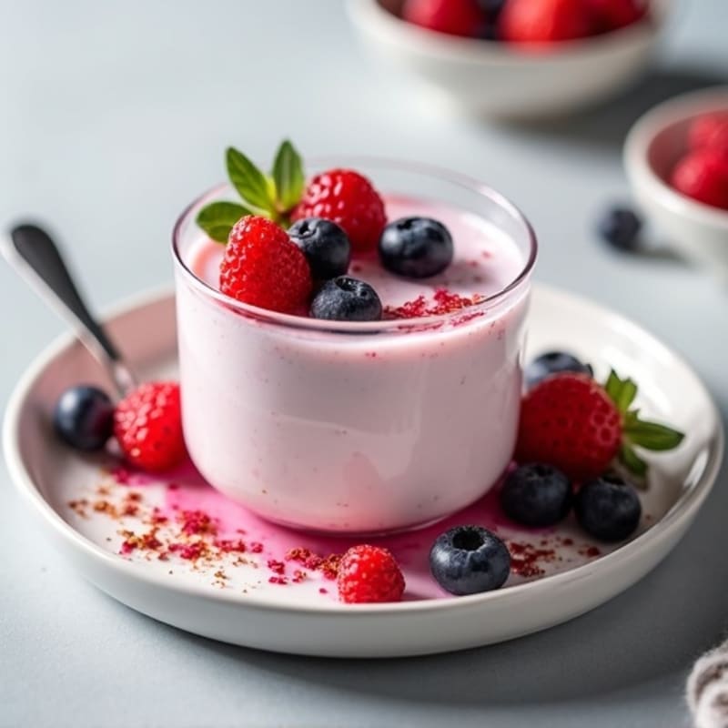 Silky Greek Yogurt Protein Mousse with Fresh Berries