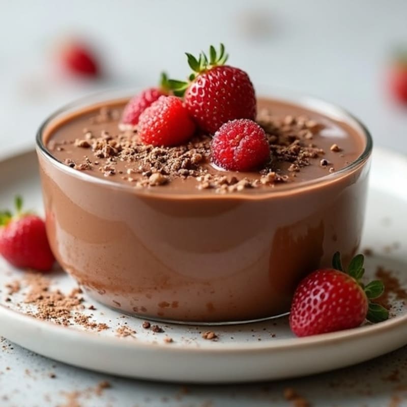 Silky Chocolate Protein Mousse with Almond Butter