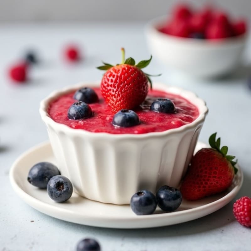 Silky Greek Yogurt Protein Pudding with Mixed Berries