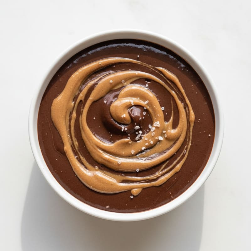 Silky Chocolate Protein Pudding with Almond Butter Swirl