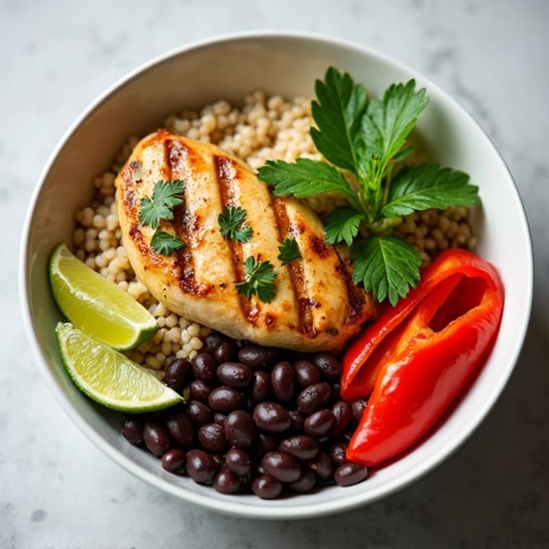 Cilantro-Lime Grilled Chicken Bowl with Black Beans