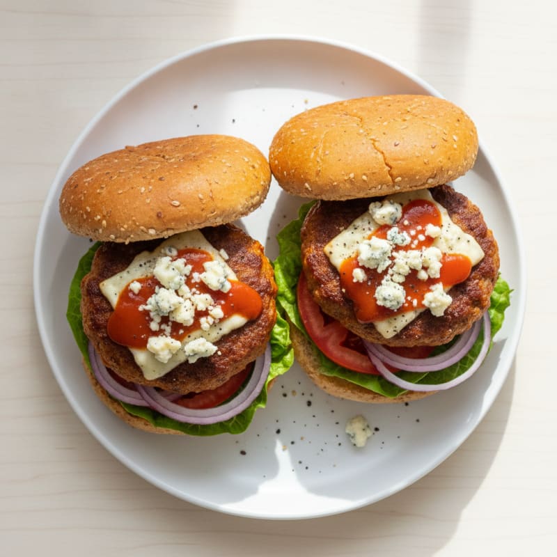 Buffalo Blue Cheese Burgers
