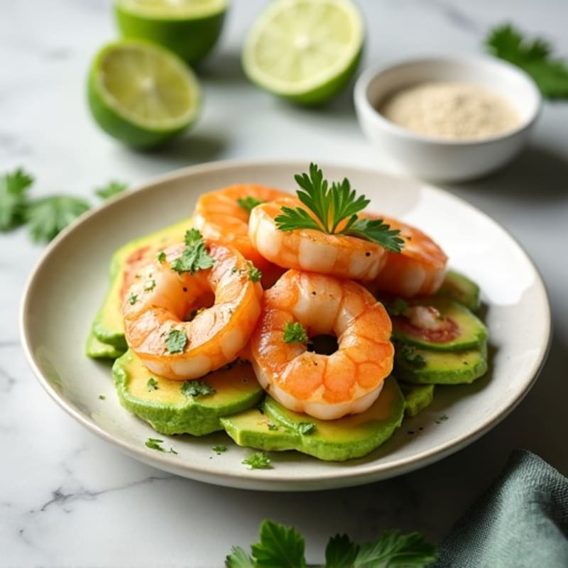 Fresh Lime Marinated Shrimp with Creamy Avocado