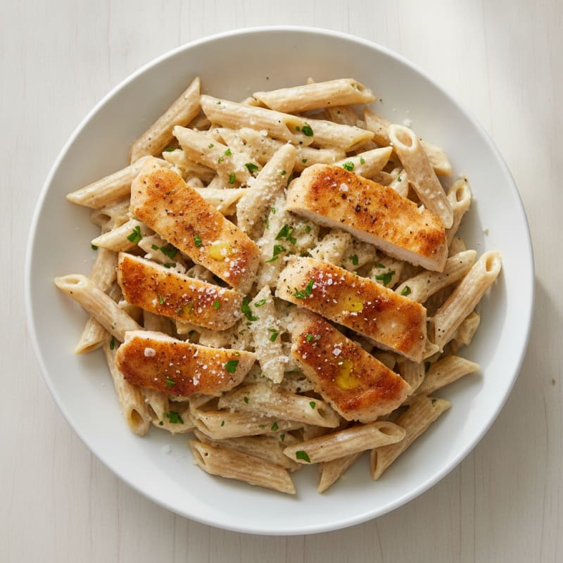 Garlic Parmesan Chicken Alfredo Pasta