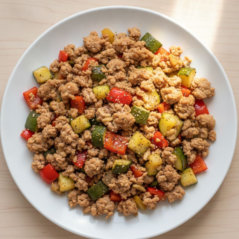 Savory Ground Turkey and Vegetable Skillet