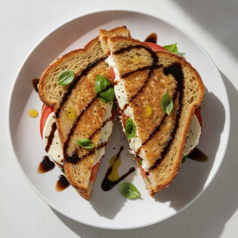 Grilled Caprese Sandwich with Balsamic Glaze