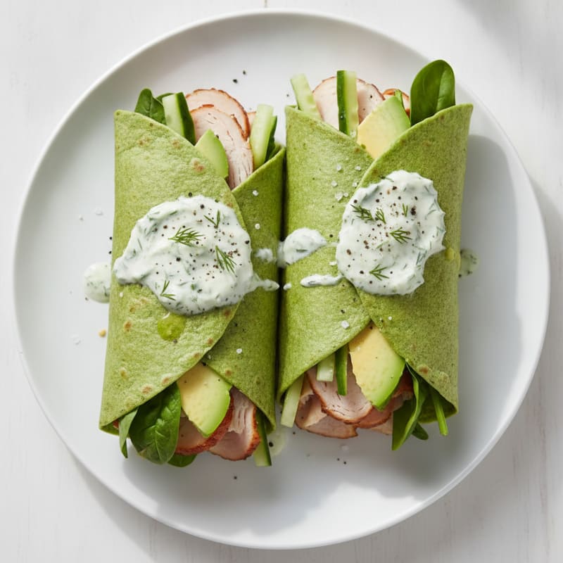 Spinach & Herb Turkey Deli Wrap