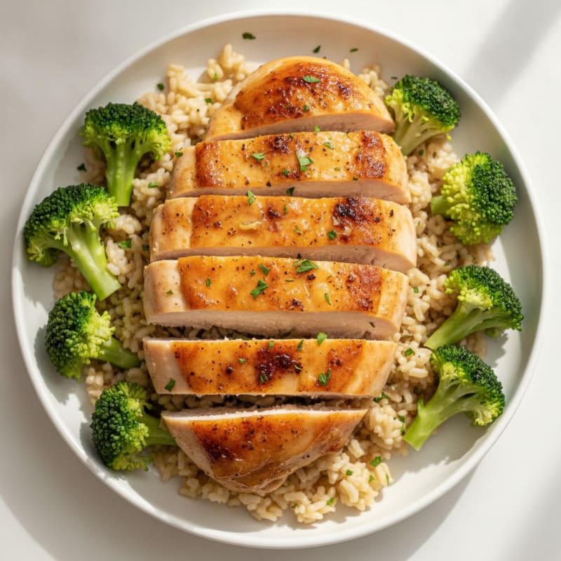 Lemon Herb Roasted Chicken with Rice