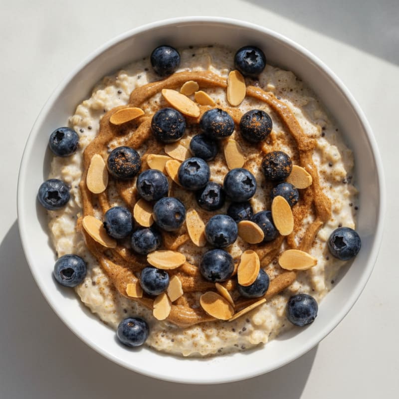 Blueberry Almond Protein Oats
