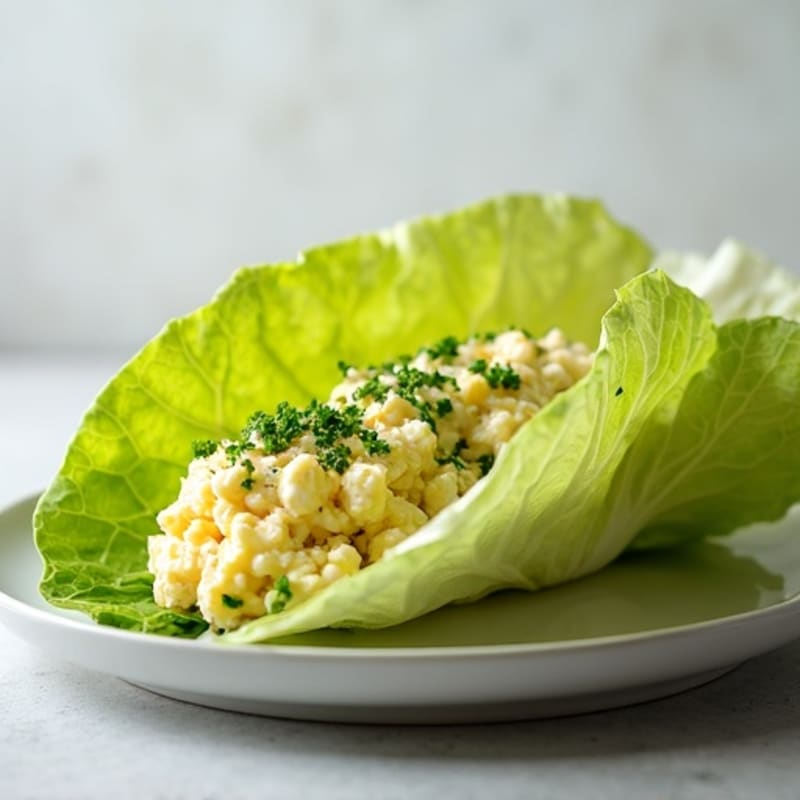 Creamy Egg Salad Lettuce Wraps
