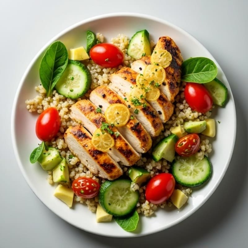 Grilled Chicken and Quinoa Salad with Lemon Vinaigrette