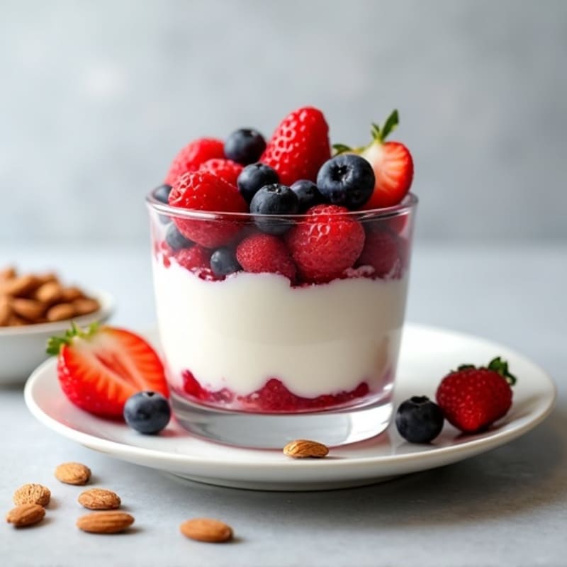 Greek Yogurt Protein Parfait with Mixed Berries