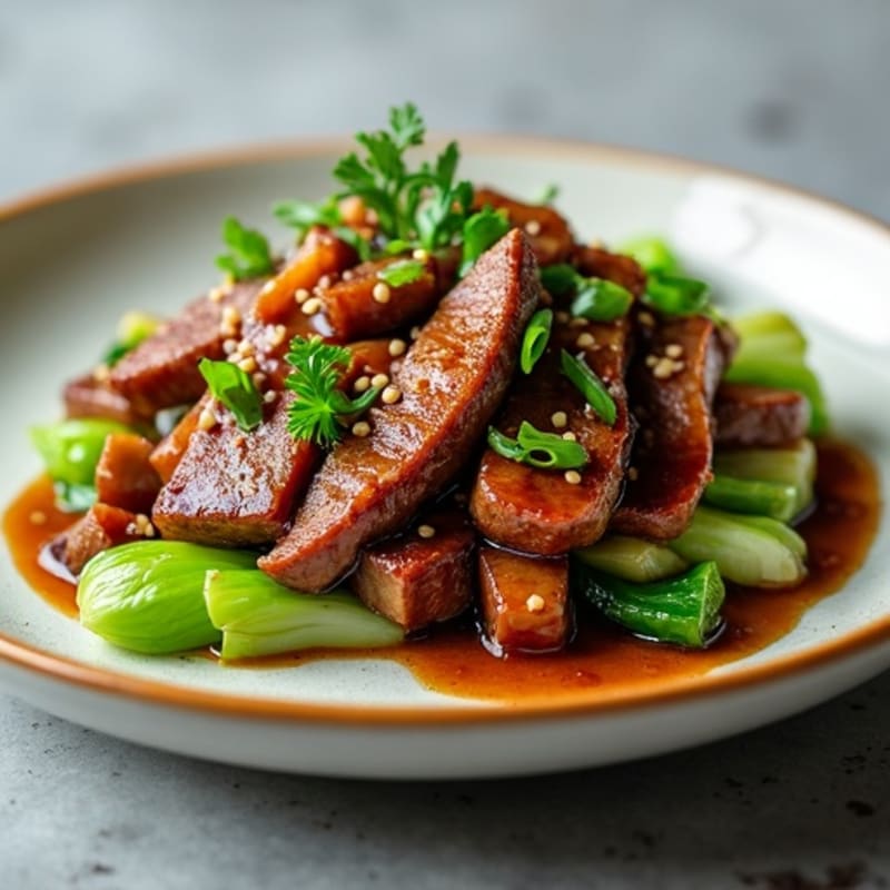 Pan-Seared Savory Garlic-Sesame Beef