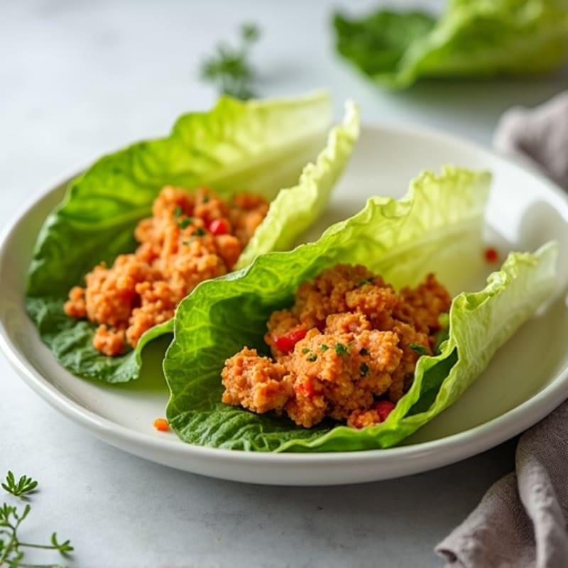Crispy Buffalo Chicken Lettuce Wraps