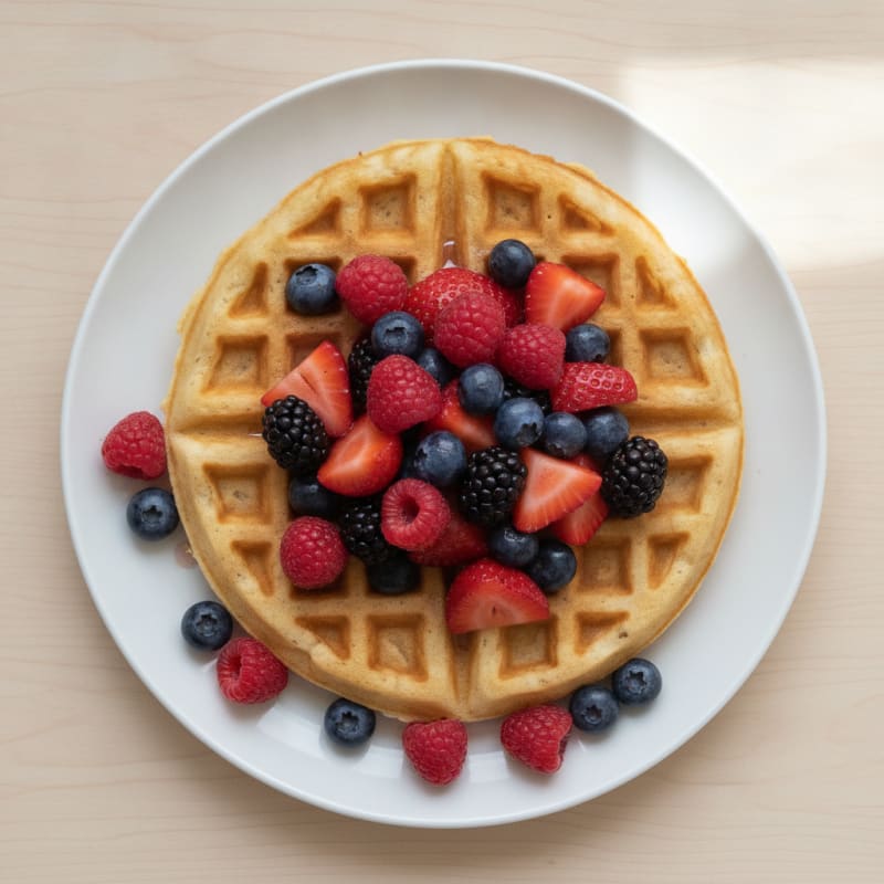 Classic Buttermilk Waffles with Berries