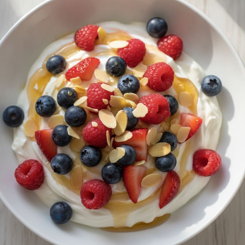 High-Protein Greek Yogurt with Mixed Berries
