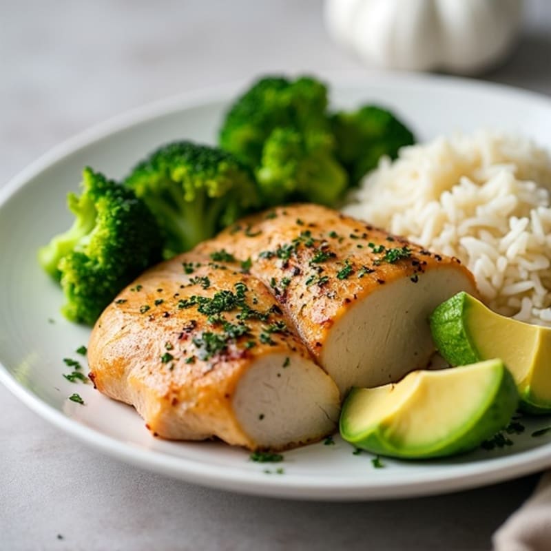 Herb-Roasted Turkey Breast with Steamed Broccoli