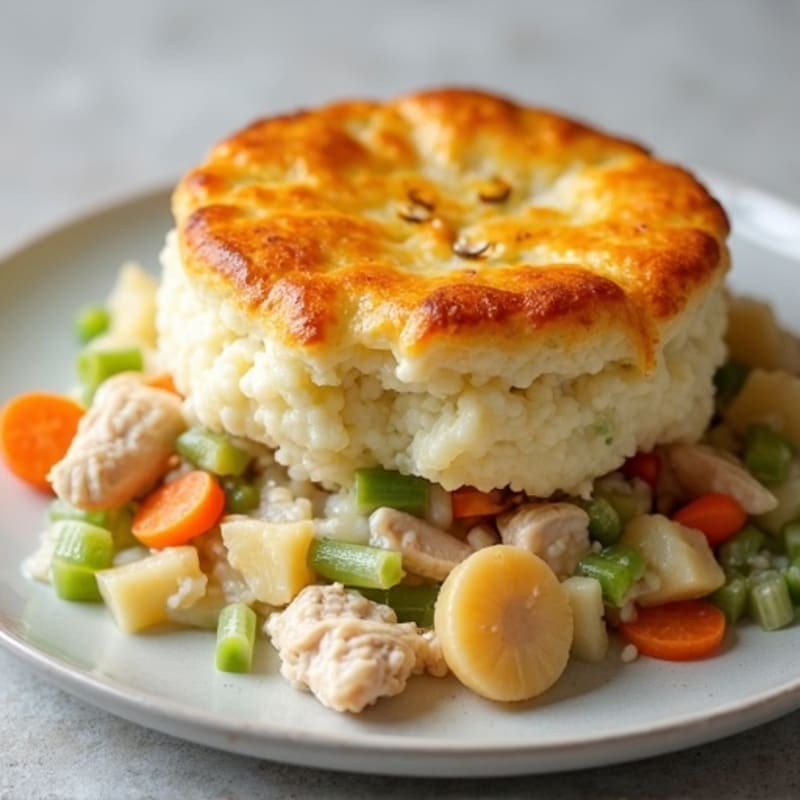 Lightened-Up Creamy Chicken and Root Vegetable Pot Pie