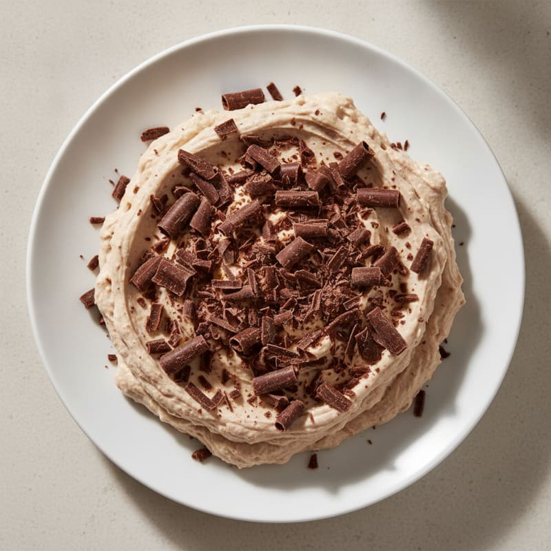 Cottage Cheese Protein Mousse with Dark Chocolate Shavings