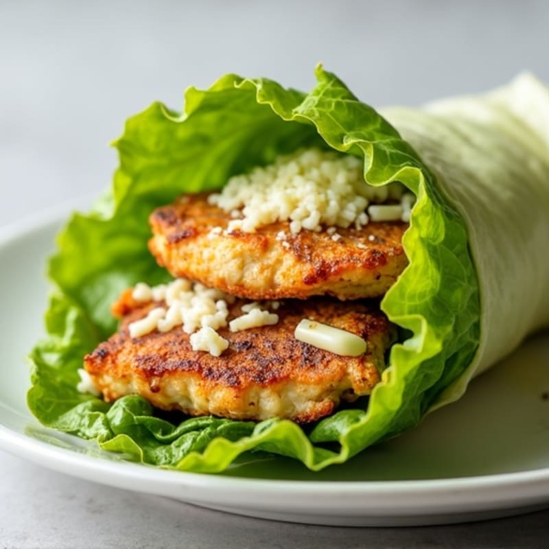Crispy Grilled Chicken Caesar Lettuce Wrap