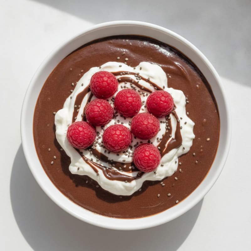 Silky Chocolate Protein Pudding with Greek Yogurt