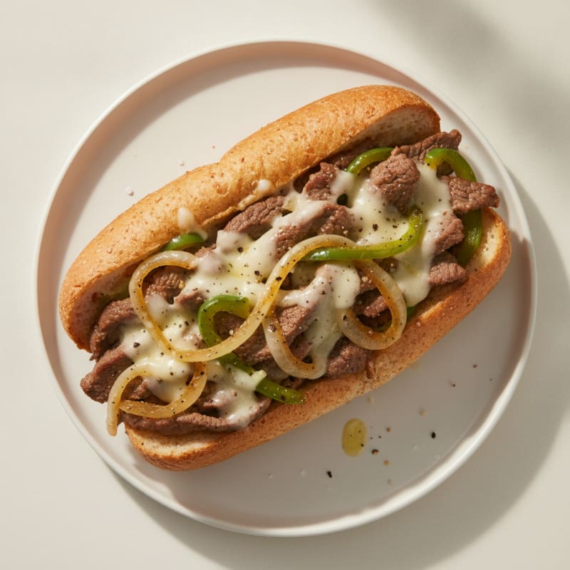 Philly Cheesesteak with Caramelized Onions