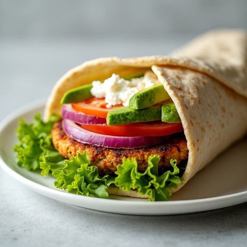 Fresh Loaded Veggie Burger Wrap