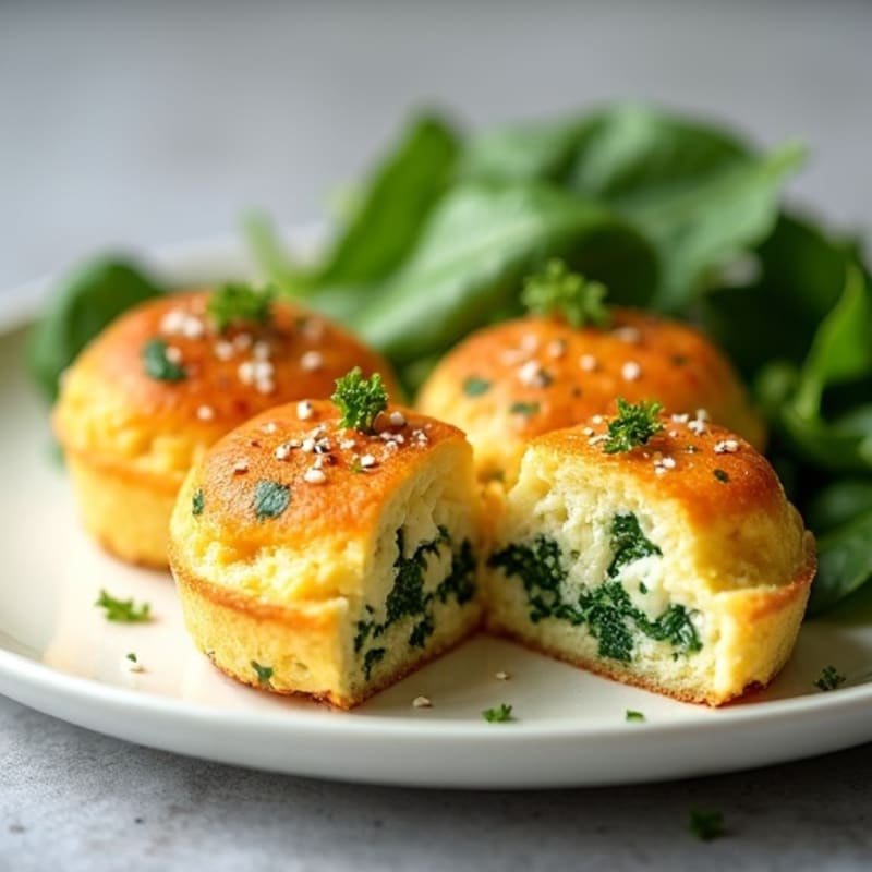 Protein-Packed Fluffy Egg Bites with Spinach and Feta