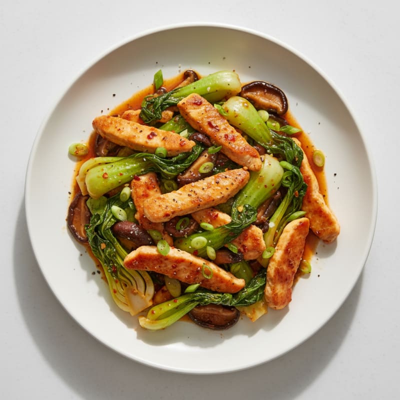 Garlic-Ginger Bok Choy Stir-Fry