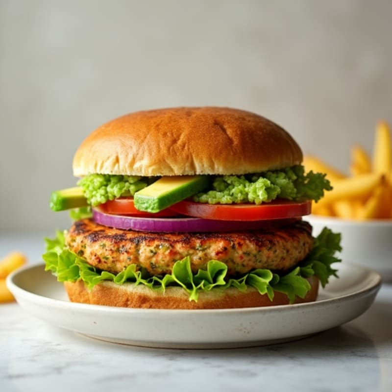 Juicy Turkey Burger with Avocado