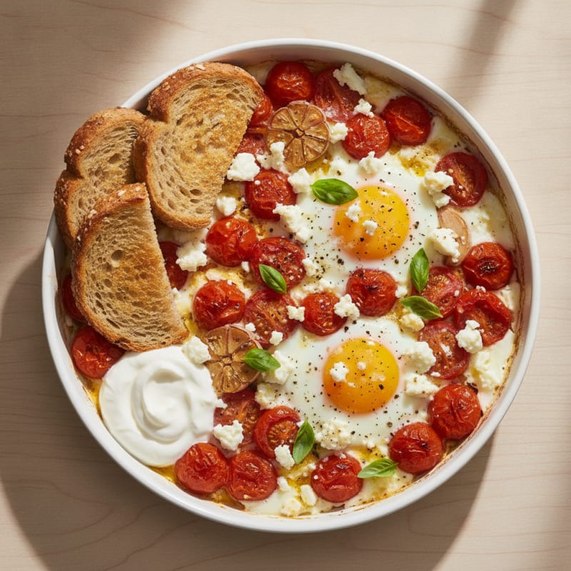 Baked Eggs with Roasted Tomatoes