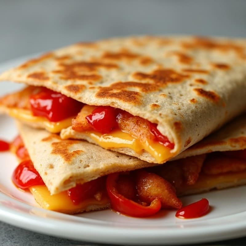 Healthy Crispy BBQ Chicken Quesadilla