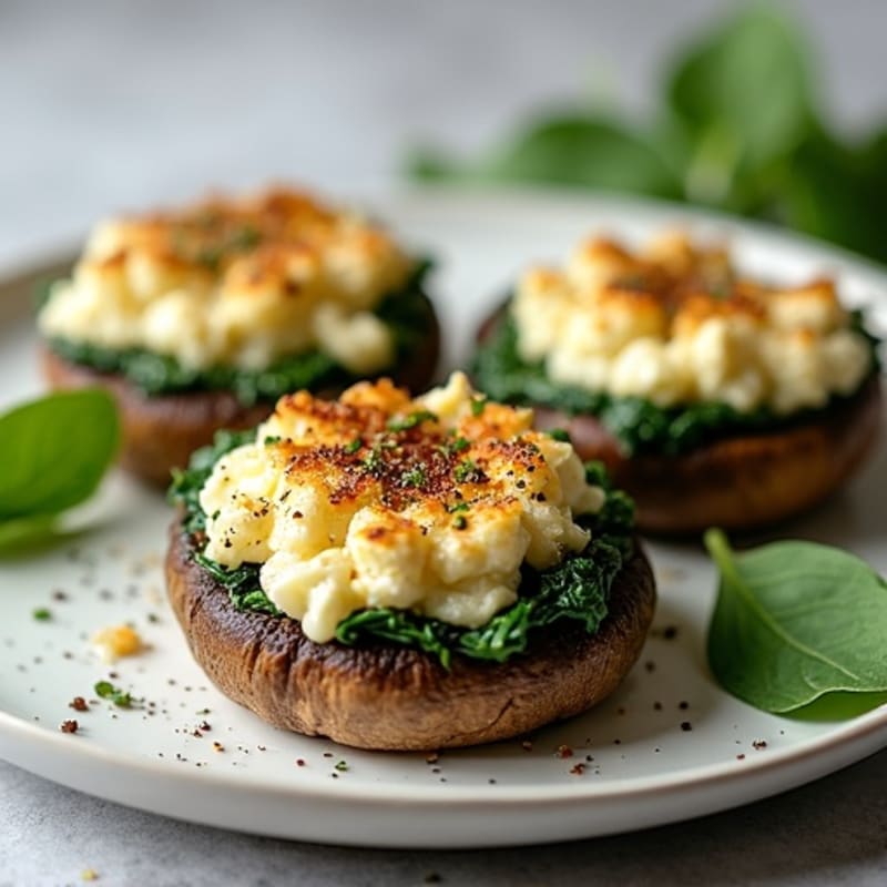 Spinach and Ricotta Stuffed Portobello Mushrooms