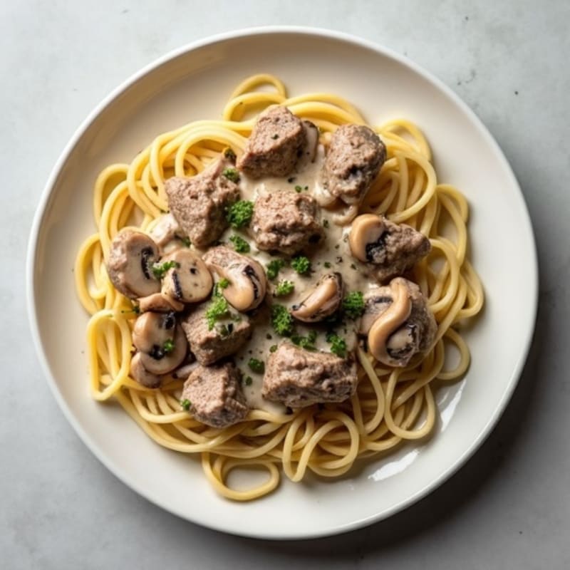 Creamy Greek Yogurt Beef Stroganoff with Mushrooms