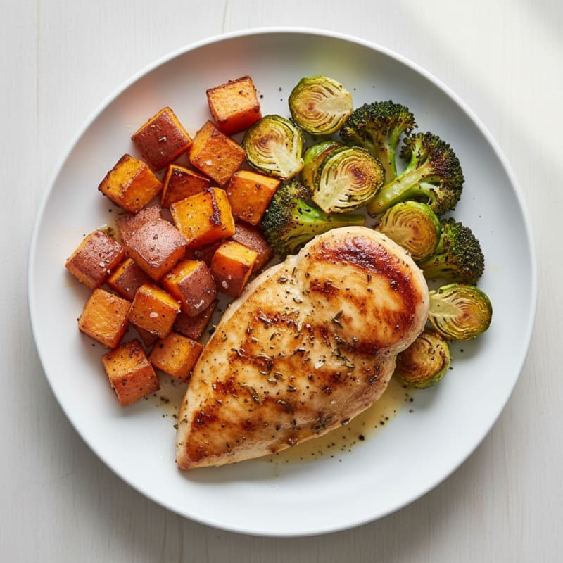 Pan-Seared Chicken with Roasted Vegetables