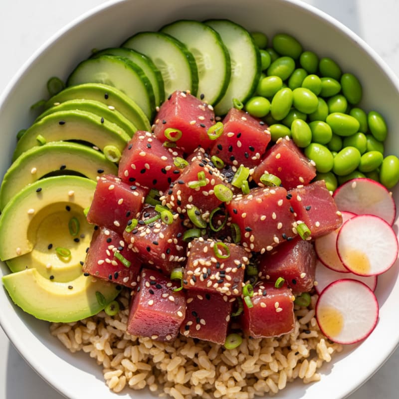 Ahi Tuna Hawaiian Poke Bowl