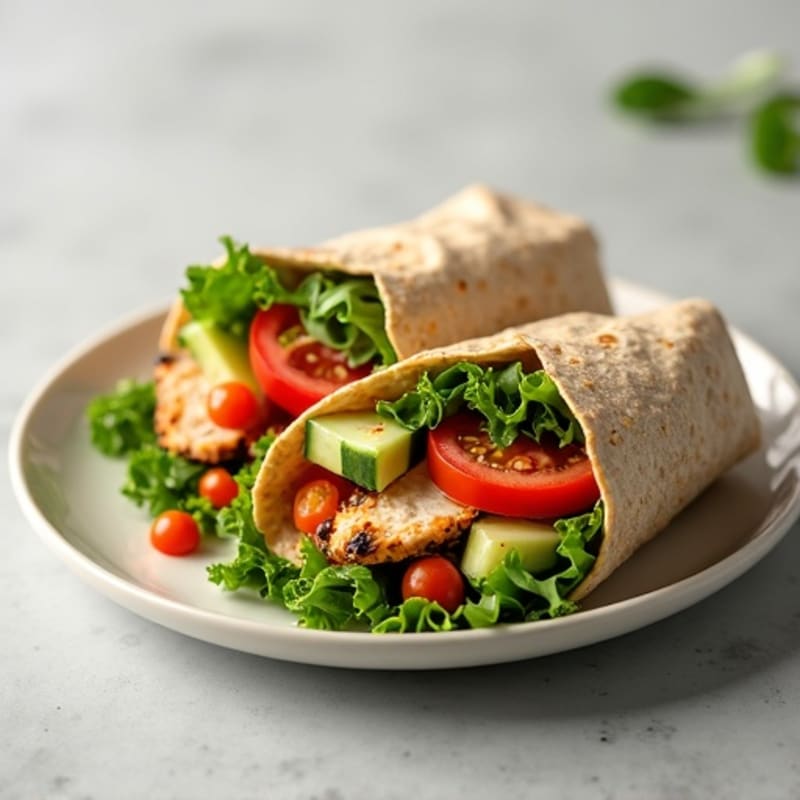 Grilled Chicken and Fresh Veggie Wrap