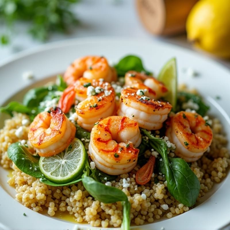 Grilled Shrimp and Quinoa Salad with Lemon-Herb Dressing