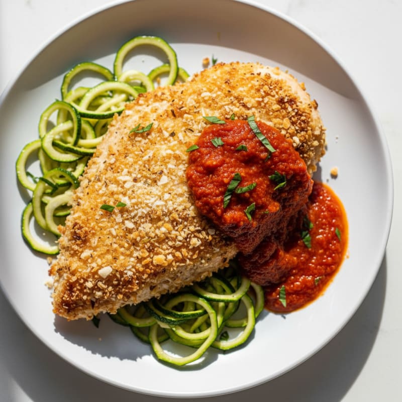 Parmesan-Crusted Chicken with Marinara