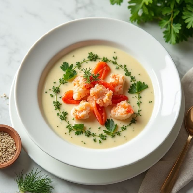Creamy Lobster Soup with Fresh Herbs