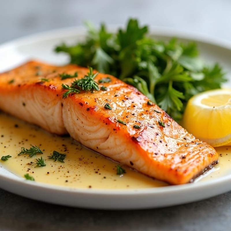 Lemon-Garlic Butter Pan Seared Salmon