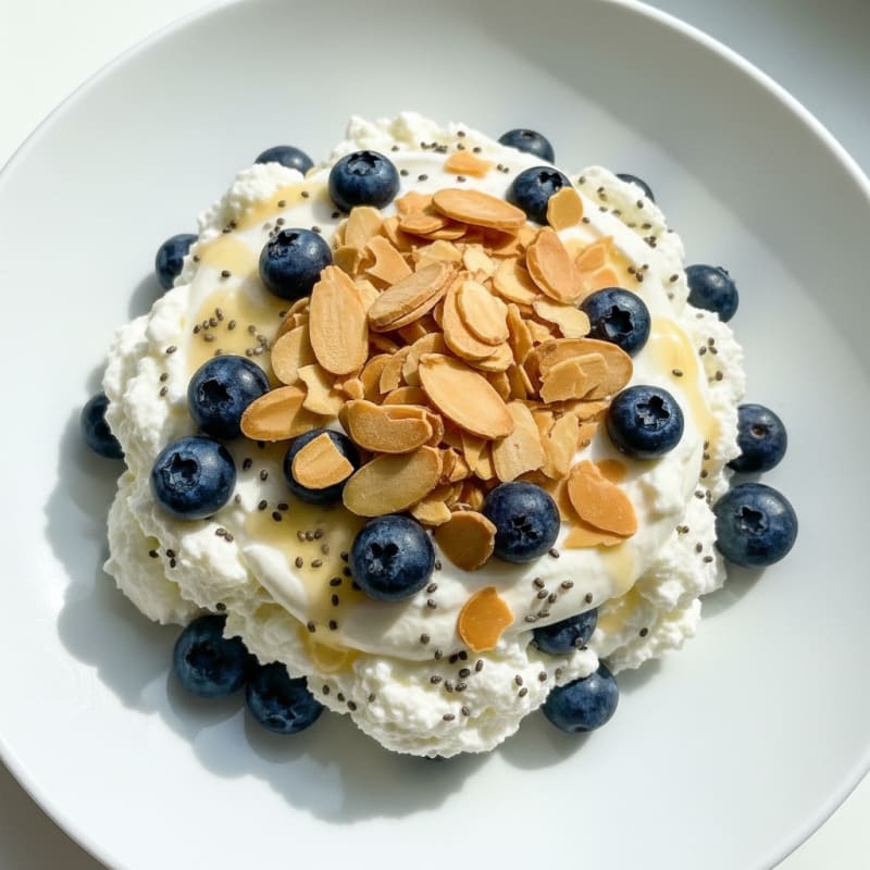 Greek Yogurt Protein Parfait with Berries and Almonds