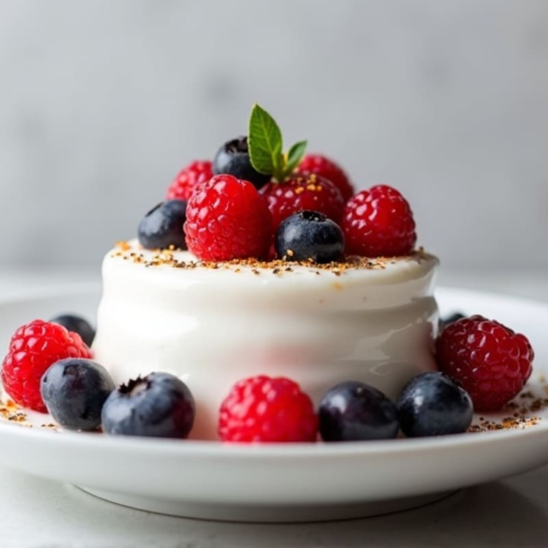 Silky Greek Yogurt Protein Pudding with Berries