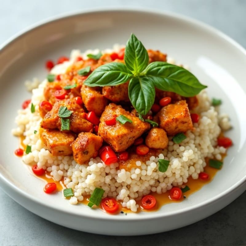 Coconut-Ginger Chicken Panang with Cauliflower Rice