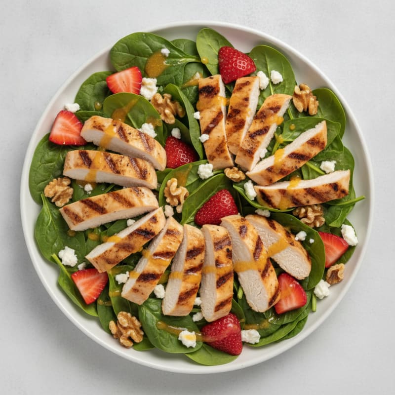 Grilled Chicken and Spinach Salad with Citrus Vinaigrette